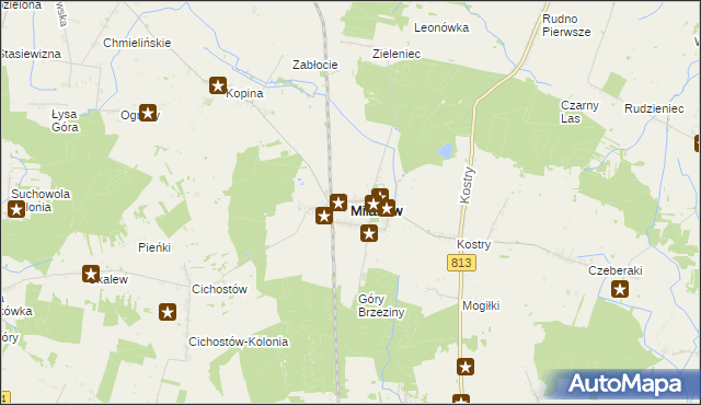 mapa Milanów powiat parczewski, Milanów powiat parczewski na mapie Targeo
