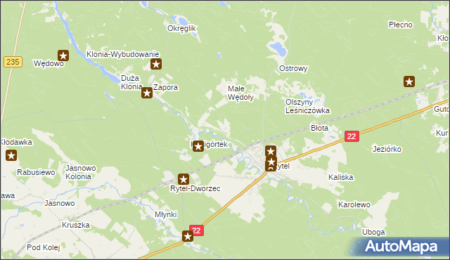 mapa Modrzejewo gmina Czersk, Modrzejewo gmina Czersk na mapie Targeo