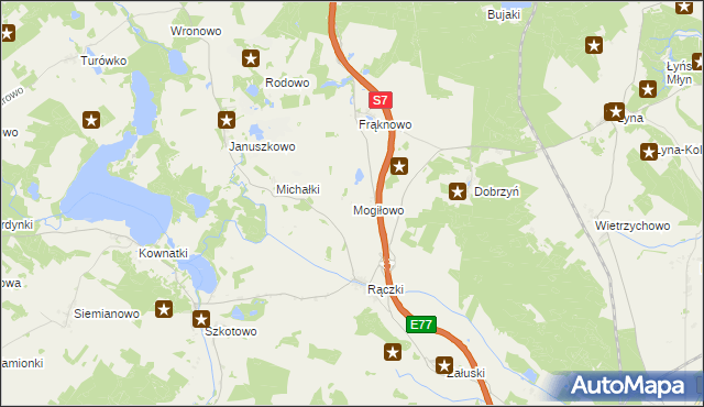 mapa Mogiłowo, Mogiłowo na mapie Targeo