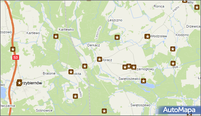 mapa Moracz, Moracz na mapie Targeo
