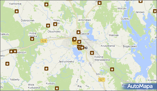 mapa Morąg, Morąg na mapie Targeo