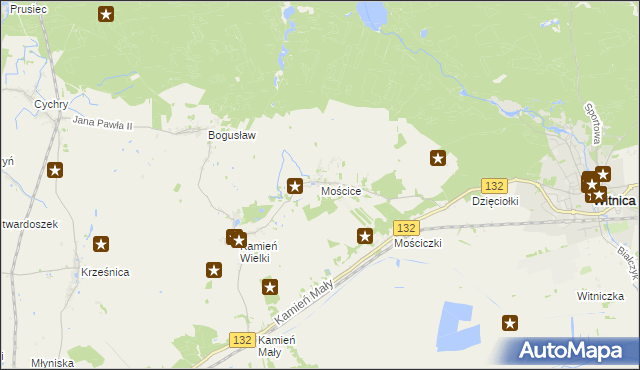 mapa Mościce, Mościce na mapie Targeo