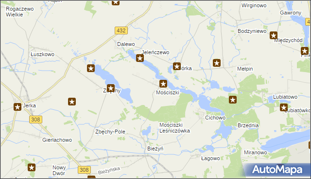 mapa Mościszki, Mościszki na mapie Targeo