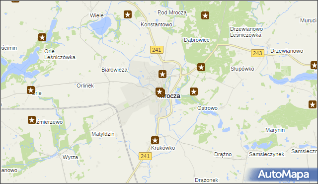 mapa Mrocza, Mrocza na mapie Targeo