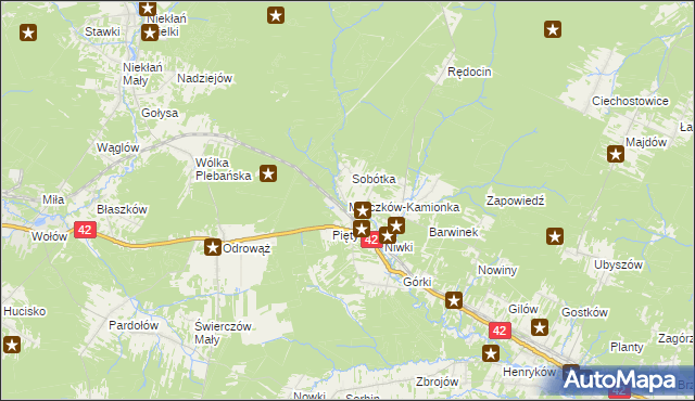 mapa Mroczków-Kamionka, Mroczków-Kamionka na mapie Targeo