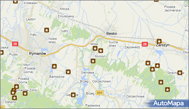 mapa Mymoń, Mymoń na mapie Targeo