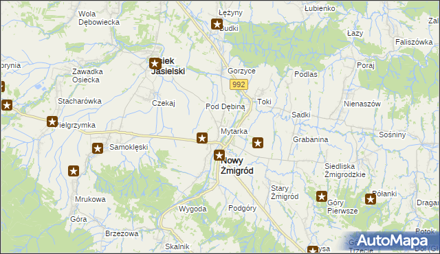mapa Mytarka, Mytarka na mapie Targeo