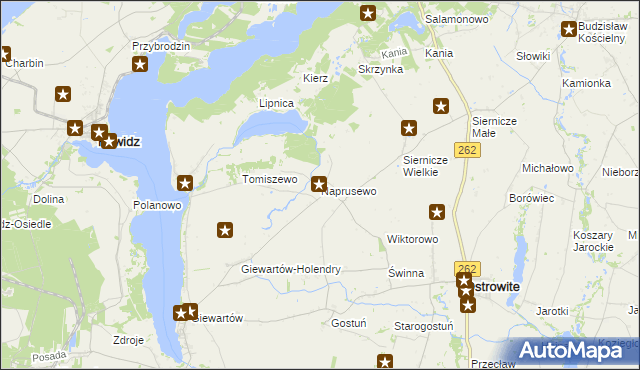 mapa Naprusewo, Naprusewo na mapie Targeo