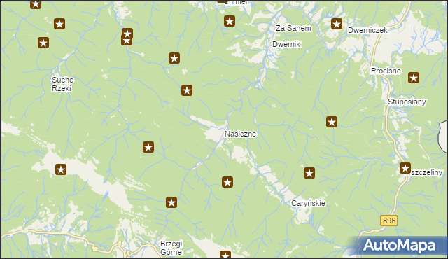 mapa Nasiczne, Nasiczne na mapie Targeo
