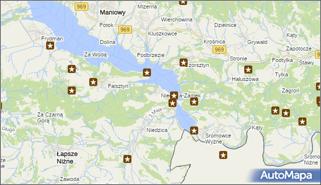 mapa Niedzica-Zamek, Niedzica-Zamek na mapie Targeo