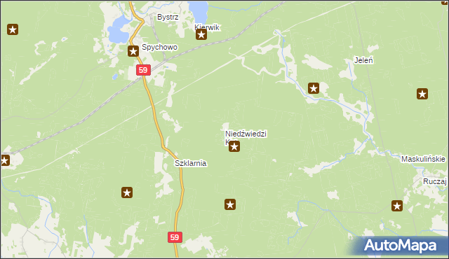 mapa Niedźwiedzi Kąt, Niedźwiedzi Kąt na mapie Targeo