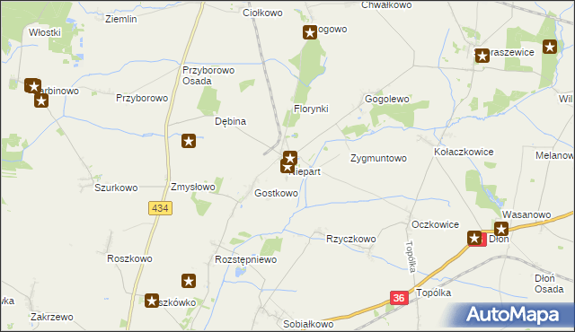 mapa Niepart, Niepart na mapie Targeo