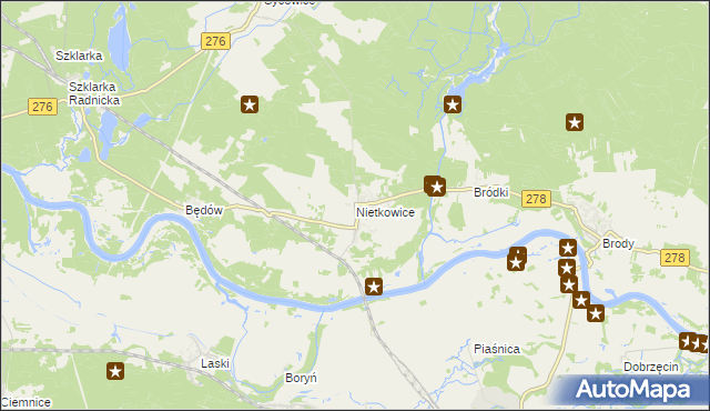 mapa Nietkowice, Nietkowice na mapie Targeo