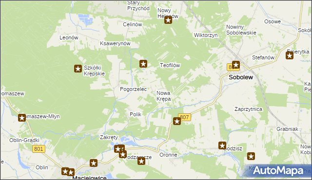 mapa Nowa Krępa, Nowa Krępa na mapie Targeo