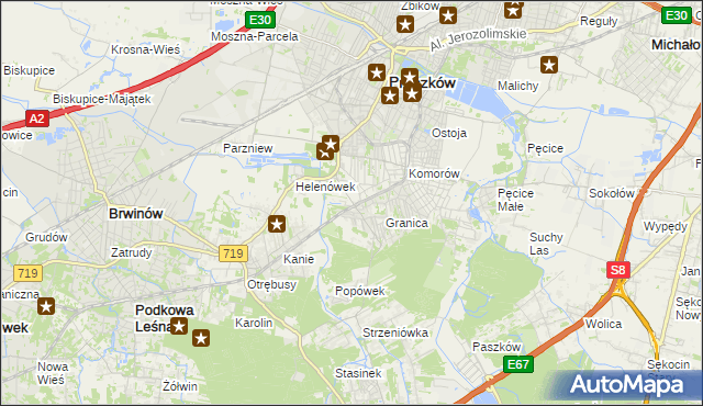 mapa Nowa Wieś gmina Michałowice, Nowa Wieś gmina Michałowice na mapie Targeo