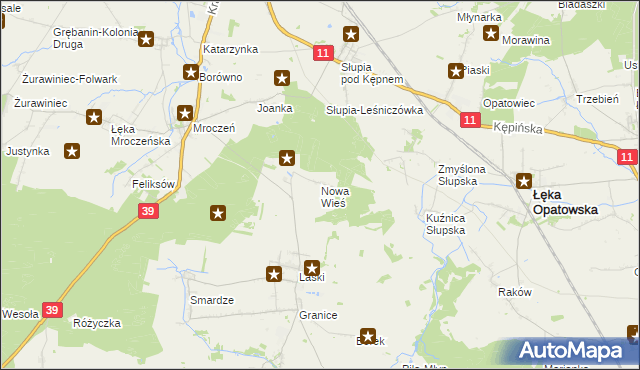 mapa Nowa Wieś gmina Trzcinica, Nowa Wieś gmina Trzcinica na mapie Targeo