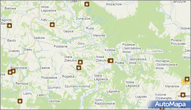 mapa Nowa Zbelutka, Nowa Zbelutka na mapie Targeo