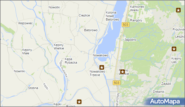 mapa Nowakowo gmina Elbląg, Nowakowo gmina Elbląg na mapie Targeo