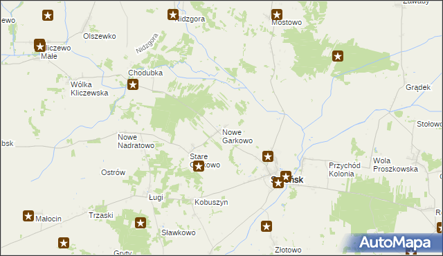 mapa Nowe Garkowo, Nowe Garkowo na mapie Targeo