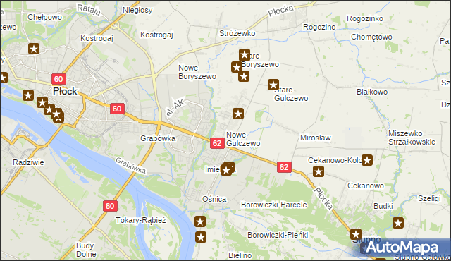 mapa Nowe Gulczewo, Nowe Gulczewo na mapie Targeo