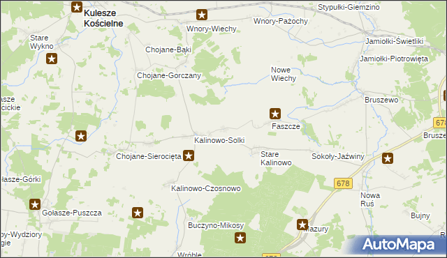 mapa Nowe Kalinowo, Nowe Kalinowo na mapie Targeo