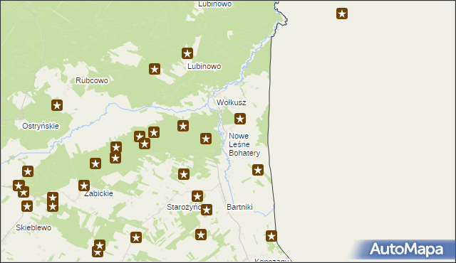 mapa Nowe Leśne Bohatery, Nowe Leśne Bohatery na mapie Targeo