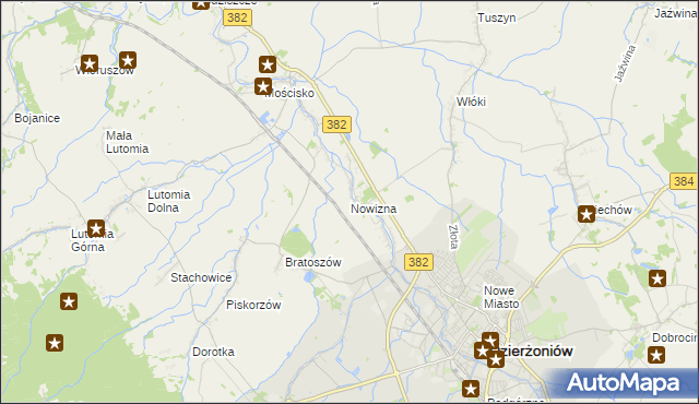 mapa Nowizna gmina Dzierżoniów, Nowizna gmina Dzierżoniów na mapie Targeo