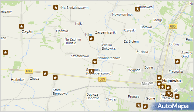 mapa Nowoberezowo, Nowoberezowo na mapie Targeo