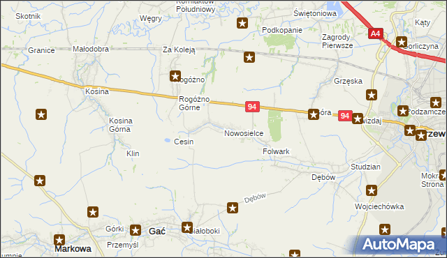 mapa Nowosielce gmina Przeworsk, Nowosielce gmina Przeworsk na mapie Targeo