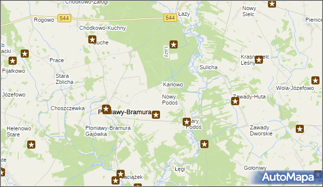 mapa Nowy Podoś, Nowy Podoś na mapie Targeo