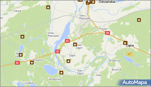 mapa Nowy Zagór, Nowy Zagór na mapie Targeo