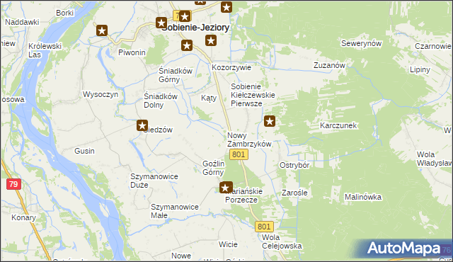 mapa Nowy Zambrzyków, Nowy Zambrzyków na mapie Targeo