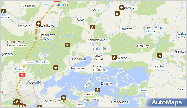 mapa Nowy Zamek, Nowy Zamek na mapie Targeo