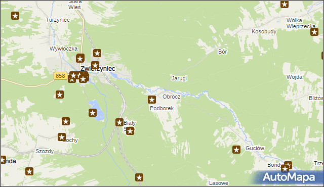 mapa Obrocz, Obrocz na mapie Targeo