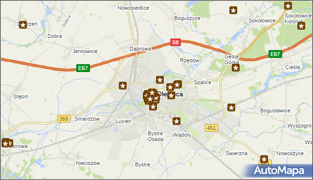 mapa Oleśnica, Oleśnica na mapie Targeo