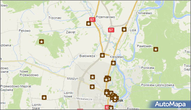 mapa Olszak gmina Pułtusk, Olszak gmina Pułtusk na mapie Targeo
