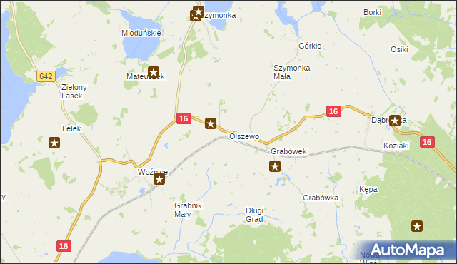 mapa Olszewo gmina Mikołajki, Olszewo gmina Mikołajki na mapie Targeo
