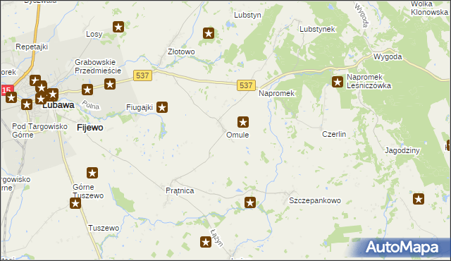 mapa Omule, Omule na mapie Targeo