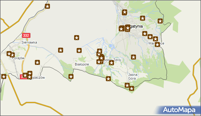 mapa Opolno-Zdrój, Opolno-Zdrój na mapie Targeo