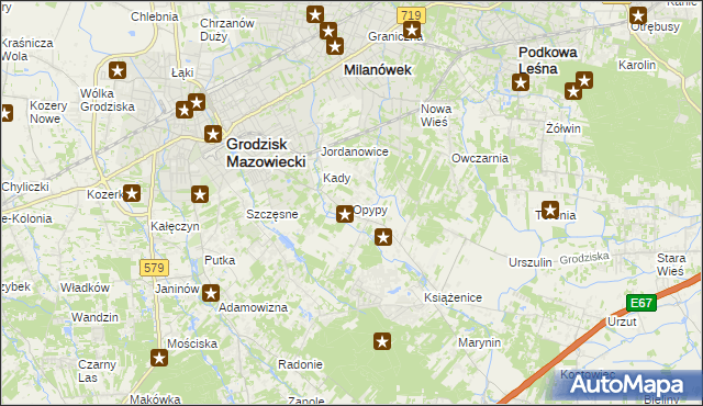 mapa Opypy, Opypy na mapie Targeo