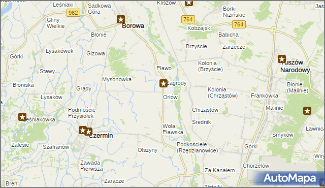 mapa Orłów gmina Borowa, Orłów gmina Borowa na mapie Targeo