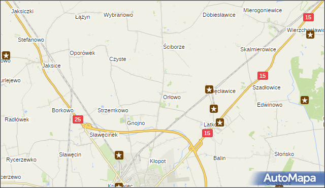 mapa Orłowo gmina Inowrocław, Orłowo gmina Inowrocław na mapie Targeo