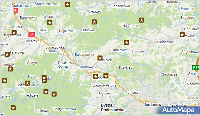 mapa Osielec, Osielec na mapie Targeo