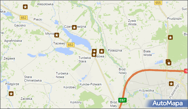 mapa Osowa gmina Suwałki, Osowa gmina Suwałki na mapie Targeo