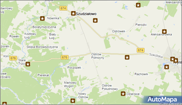 mapa Ostrów Północny, Ostrów Północny na mapie Targeo