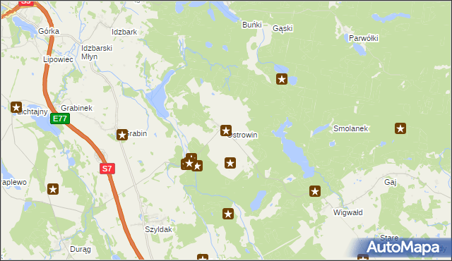 mapa Ostrowin, Ostrowin na mapie Targeo
