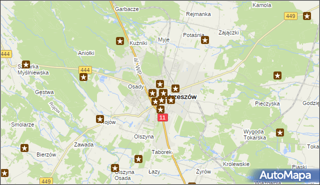 mapa Ostrzeszów, Ostrzeszów na mapie Targeo