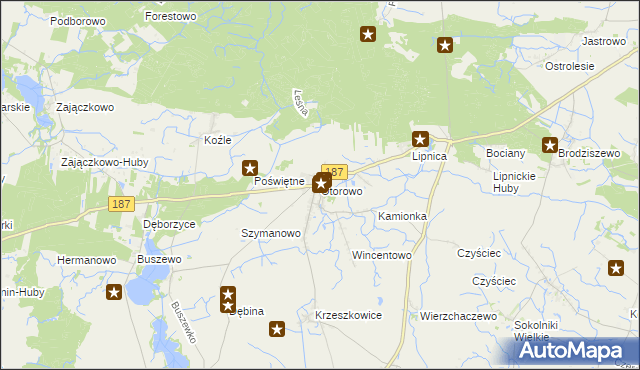 mapa Otorowo gmina Szamotuły, Otorowo gmina Szamotuły na mapie Targeo