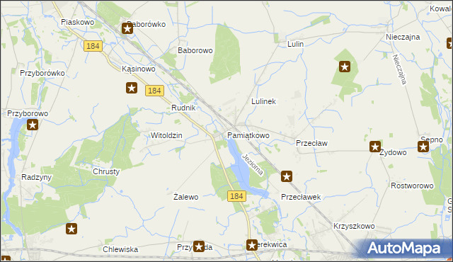 mapa Pamiątkowo, Pamiątkowo na mapie Targeo
