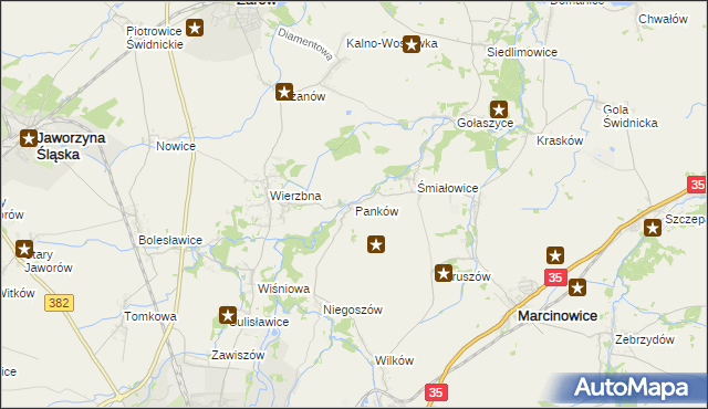 mapa Panków, Panków na mapie Targeo